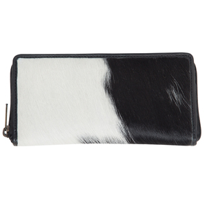 Genuine Cowhide Luxury Women's Wristlet Handbags Custom Logo Zipper Closure Button Tassel Polyester Lining <b>Phone</b> <b>Case</b> Clutch - Product Image 5
