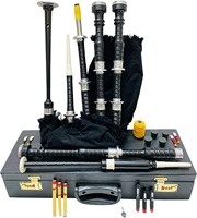 Scottish Highland Bagpipe for Pipe Bands Woodwind Instruments Top Quality black Bagpipes by GNG IMPEX