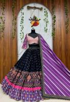 Venta caliente Readymade diseñador indio Lehenga Choli con Dupatta Georgette con lentejuelas trabajo boda, desgaste del partido traje de Bollywood