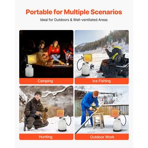Riscaldatore a Gas Propano da 13000 BTU, Riscaldamento Rapido a 180 Gradi, Regolazione Graduale della Temperatura a Infrarossi - Product Image 6