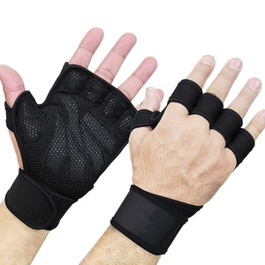 Guantes Deportivos Negros con Correa Ajustable para la Muñeca, Diseño de Malla Transpirable, Antideslizantes, para Gimnasio, Crossfit, Entrenamiento, Levantamiento de Pesas, Unisex - Product Image 3