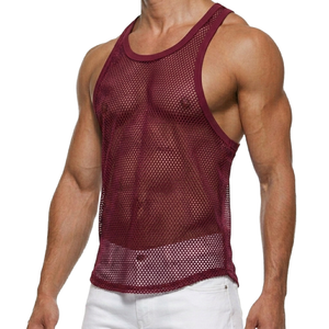 Custom <b>Singlet</b> Athletics Vests Print <b>Running</b> Training Tank Top Men 90%Polyester 10%Spandex Sublimation Men's Mesh Tank Top - Product Image 4