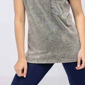 Women Acid Wash T Shirt Casual Wear Trendy Streetwear Lightweight Fabric Comfortable Fit Summer Fashion Daily Outfit - Product Image 6