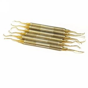 Gracey Best Quality Manual Power Source Stainless Steel 7-Piece Dental Curette Set Periodontal Scaler for <b>Cleaning</b> Filling <b>Teeth</b> - Product Image 1