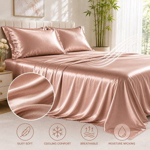Juego de Ropa de Cama de Bambú Premium de 300 Hilos |   Sábanas Suaves, Transpirables y Refrescantes para Hoteles Boutique, Villas y Habitaciones de Huéspedes Sofisticadas - Product Image 4
