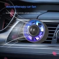 Ventilateur de voiture pour grille d'aération, nouveau mini ventilateur USB rafraîchissant avec diffuseur d'arômes et lumière d'ambiance colorée pour l'intérieur des camions et véhicules