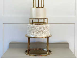 Classic Design Resin Cake Stand with Three Tiers Ideal for <b>Dessert</b> Display at Weddings Parties and Special Events - Product Image 5