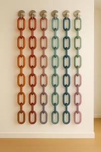 Decoración de Pared con Cadena de Eslabones en Forma de Búho, Hecha a Mano con Resina Ecológica, Adornos para el Hogar, Muy Adorables - Product Image 2