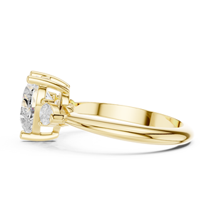 Anillo de Diamante de Laboratorio Elegante y Lujoso de 3 Quilates con Corte Corazón, E VS1, Oro Amarillo de 14K, Certificado IGI, para Bodas y Regalos, Directo de Fábrica - Product Image 4