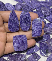 Charoite violette naturelle, cabochon lisse, pierre précieuse polie, pierre brute du Rajasthan pour la fabrication de bagues et de pendentifs, prix de gros en vrac