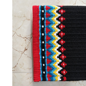 Almohadilla de Montura para Caballo Occidental Personalizada de Alta Calidad |   Manta de fieltro de lana con patrón navajo colorido para montar a caballo - Product Image 3