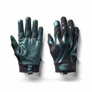 Gants de football américain légers pour joueurs avec construction respirante, grip antidérapant et ajustement confortable du poignet - Product Image 2