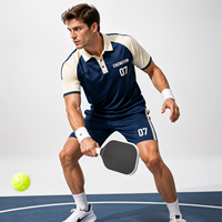 Ensemble personnalisé de polo et short de pickleball moderne, maillot de pickleball personnalisé en tissu anti-humidité, service de conception gratuit