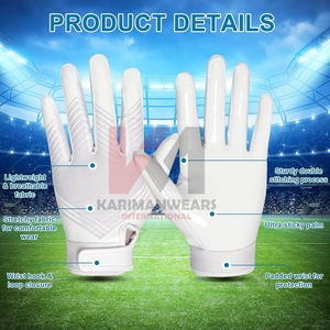 Gants de football américain de qualité supérieure, haute adhérence, durables, respirants, légers, design flexible, ajustement confortable pour l'entraînement - Product Image 3