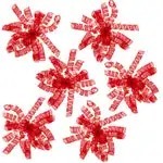 <b>Red</b> Organza Butterfly <b>Bow</b> Woven Gift Ribbon with Digital Printing and Logo Design for Wedding & Birthday Decorations - Product Image 3