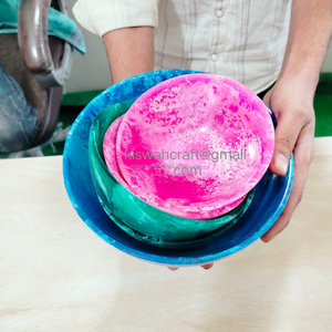 Cuenco para servir pulido de nuevo diseño con base de resina, exhibición colorida de frutas y chocolate para el hogar, hotel o restaurante, Mesa - Product Image 2