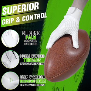 ถุงมือรับบอลอเมริกันฟุตบอล Pro Grip คุณภาพสูง ฝ่ามือเหนียวแน่น สีและโลโก้ปรับแต่งได้ น้ำหนักเบา - Product Image 4