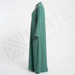 Abaya de Mujer de Estilo Modesto, Transpirable y de Secado Rápido, en Chifón de Color Personalizado, Servicios OEM de Alta Calidad, Vestidos Largos Islámicos - Product Image 3