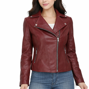 <b>Leather</b> Jacket <b>Top</b> Quality with Customized <b>Leather</b> Jacket With Best OEM 100% Real Women's <b>Leather</b> Jacket New Casual & Stylish - Product Image 1