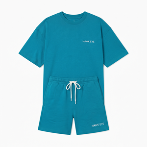 Ensemble décontracté d'été personnalisé pour femme : T-shirt ample en coton et short, deux pièces confortables - Product Image 4