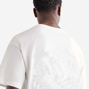 Men's <b>White</b> Cotton T-Shirt Regular Fit O-Neck Short Sleeve Casual Solid Color Jersey Knitted <b>Plain</b> Dyed - Product Image 4