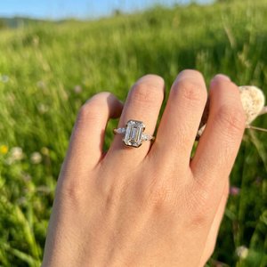 Anillo de Plata 925 con Moissanita, Corte Brillante Redondo, Joyería Fina, Anillo de Moda, Elegante Regalo para Mujer - Product Image 3