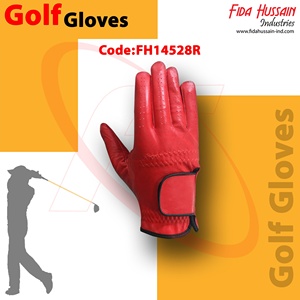 Vente chaude Respirant Premium Gants De Golf En Cuir Souple De Couleur Rouge Confortable En Cuir Rouge Doux Sport Sécurité Handschuhe - Product Image 3