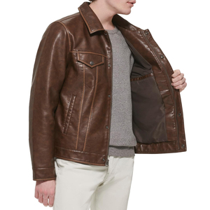 2026 Spring Men's Casual Leather <b>Jackets</b> Solid Stand Collar Zipper Motorcycles PU Outwear Male Autumn Fashion Moto <b>Biker</b> <b>Jacket</b> - Product Image 1