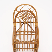 Fauteuil à bascule pour enfant en rotin, artisanal, écologique, personnalisable, style vintage, pour chambre, salle à manger, extérieur, jardin, fabriqué au Vietnam