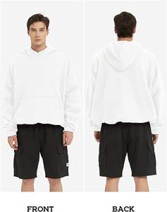 Veste polaire zippée sur le côté pour homme, personnalisable en gros, 400 g/m², coupe oversize, respirante, en coton lourd et polyester, avec logo personnalisé, pour l'hiver - Product Image 4