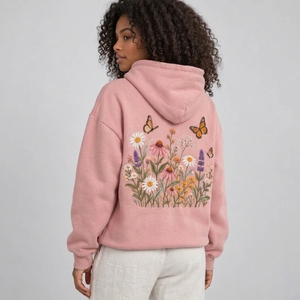 Sudaderas de lana para mujer con hermosos bordados, forro suave y ajuste cómodo para atuendos relajados y de temporada. - Product Image 2