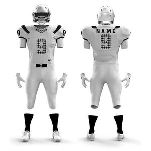 2026 Unisex American Football Uniform High Quality 100% Polyester Solid Color Team Set Short Sleeves Football Uniforms - Product Image 2