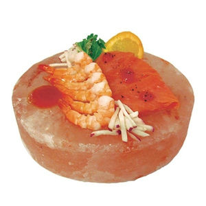 Hot sale Salt Block Crystal Rock Salt Slabs Natural Crafts Pink Tiles Himalayan Salt Cooking Slab With Metal Holder 30*20*5cm - Product Image 4