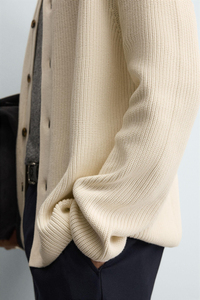 Cardigan en laine tricoté pour homme, manches longues, boutons sur le devant, couleur unie, vêtement d'hiver, pull épais et chaud - Product Image 6