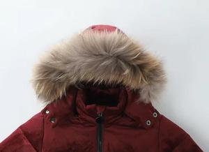 Men's <b>Hooded</b> Puffer <b>Jacket</b> <b>Fur</b> Trim Polyester Wadding Filled Zipper Closure Casual Winter Wear Solid Color Polyester Shell Front - Product Image 3