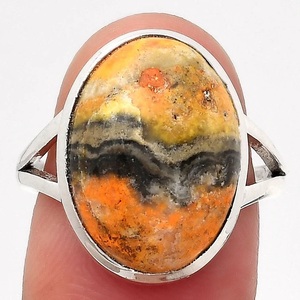 Anillo de Jaspe Abeja, Plata de Ley 925, Piedra Preciosa Natural, Anillo Hecho a Mano para Ella - Product Image 4