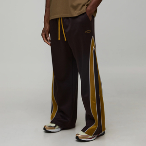 Pantalon de jogging ample en tricot avec bande latérale, confortable, style streetwear pour homme, avec poches latérales, taille à cordon de serrage, logo LA - Product Image 1