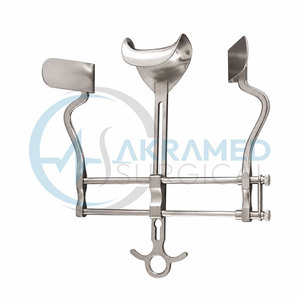 Écarteur abdominal V Mueller Balfour avec jeu de lames latérales Gibson, en acier inoxydable, instrument de chirurgie générale, certifié CE ISO - Product Image 1