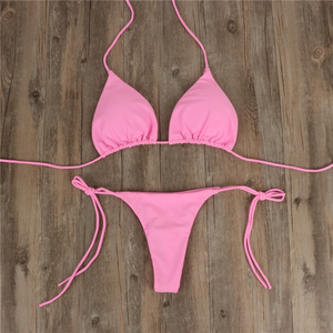 Micro Bikini with Padded Swimsuit for Women Brazilian Bottom Thong <b>String</b> Bikinis <b>Top</b> Bathing Suit - Product Image 5