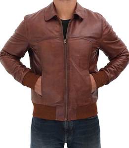 Veste en cuir véritable tendance 2026 pour hommes, veste en cuir de haute qualité, sur mesure, fabriquée au Pakistan - Product Image 5