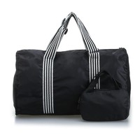 Sac de sport en cuir PU avec logo personnalisé, grande capacité, pour le sport, les voyages, le camping, les week-ends, sac à bagages imperméable et écologique
