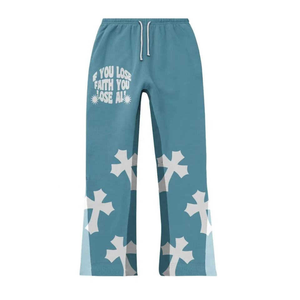 Ensemble décontracté assorti : sweat à capuche minimaliste en mélange de coton et pantalon de survêtement évasé à jambe large et coupe décontractée - Product Image 2