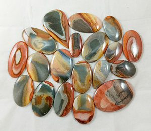 Pierres précieuses en vrac de jaspe polychrome naturel, cabochons, pierres à facettes, cristaux de guérison, fournisseur en gros, export - Product Image 1