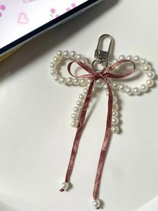 Handmade Embroidery Beaded Keychain with Intricate Floral Beadwork Decorative <b>Bag</b> Charm Elegant <b>Key</b> <b>Ring</b> Gift for Women - Product Image 2