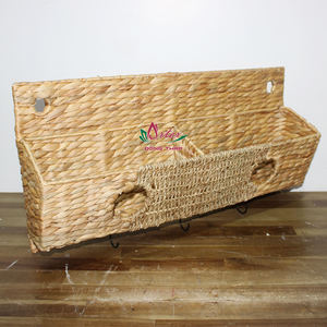 Oferta Especial: Estante Ecológico de Jacinto de Agua para Oficina con Ganchos Metálicos para Almacenamiento en Cocina y Sala de Estar (Montaje en Pared) - Product Image 4