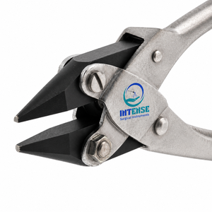 Pince à bijoux professionnelle à action parallèle et à bec plat en acier inoxydable, pince de précision pour le façonnage de fils et la création de bijoux - Product Image 1