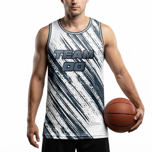 Camiseta de Baloncesto Personalizada con Nombre y Número del Equipo, Camiseta Deportiva sin Mangas para Hombre, Sublimada, Transpirable - Product Image 4