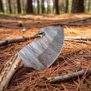 Couteau de chasse/découpe de viande/de camping haut de gamme en acier Damas fait main avec service OEM pour les marchés américain et européen - Product Image 3