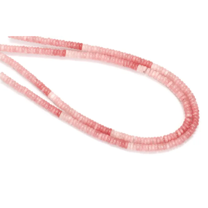 Hermosas cuentas de ópalo rosa en forma de rondel plano, cuentas de ópalo rosa de 6 mm en forma de rondel plano, para la elaboración de joyería artesanal. - Product Image 3