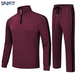 Survêtements à capuche personnalisés élégants unisexes en polaire pour l'hiver, pour le jogging et l'entraînement, avec logo imprimé par transfert thermique, motif Paisley/uni - Product Image 5
